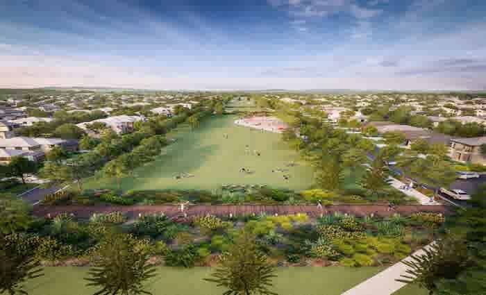 Construction underway on linear park at masterplanned Sunshine Coast community