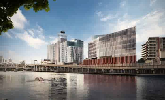 First commercial tower in Cremorne's Nylex clock site tops out