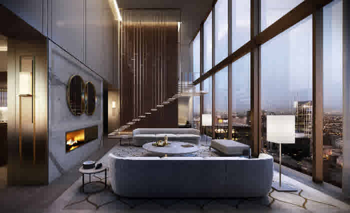 56th floor penthouse listed in Collins House