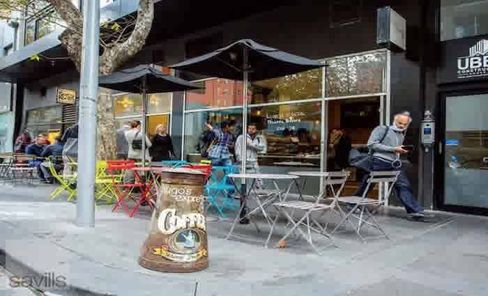 Collins Street's Hugo's Expresso premises listed through Savills
