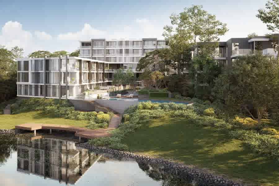 Lake Terraces offer rare waterfront apartments in Robina