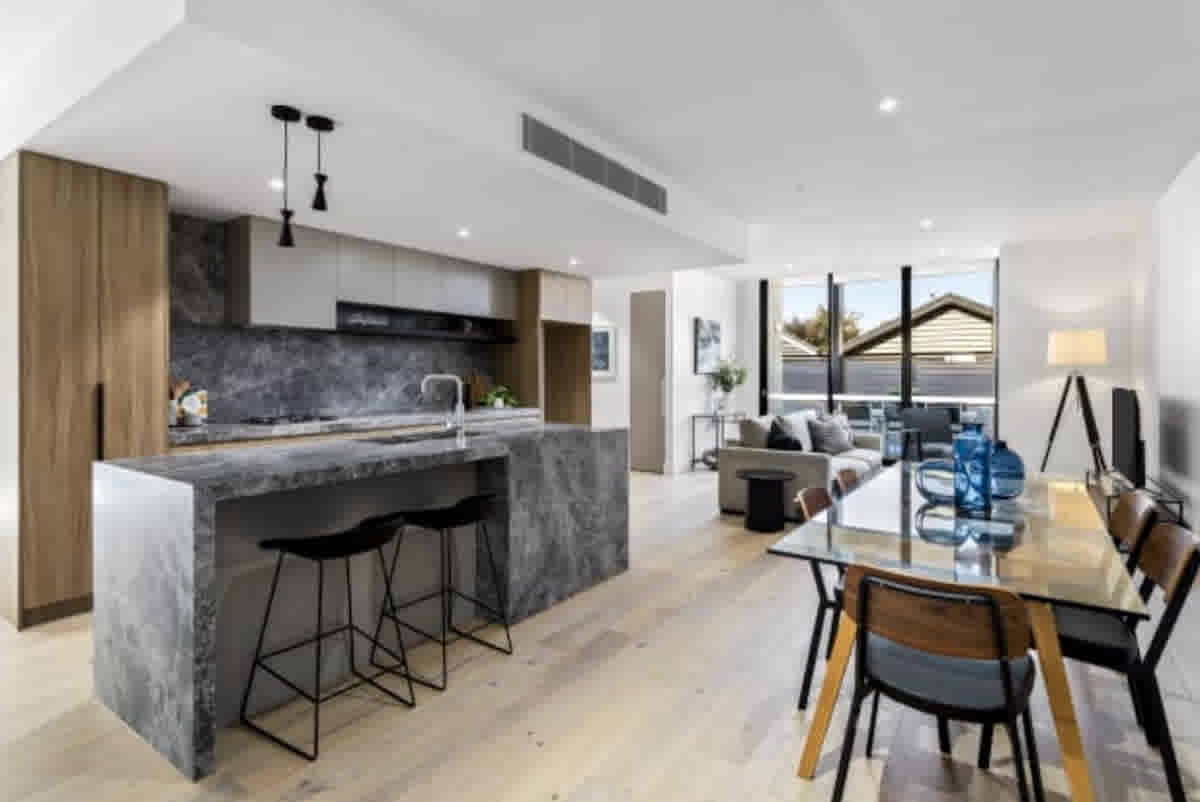 Inside the completed apartments at Brass Edition in Moonee Ponds
