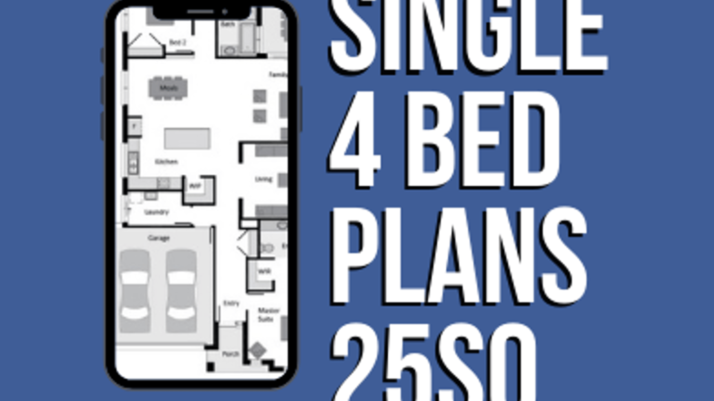 Top 5 Single Storey 4 bed plans 25sq