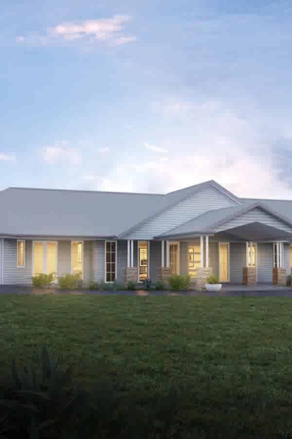 Acreage Homes - Ranch Style Wide Frontage House Designs
