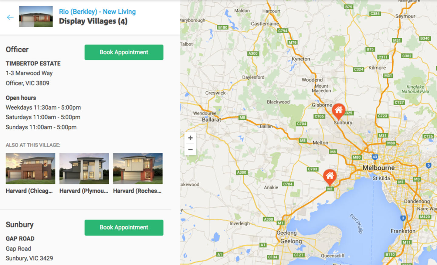 New website feature: Display home finder