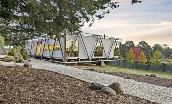 Unusual 1970s Woodend school conversion turned trophy home listed