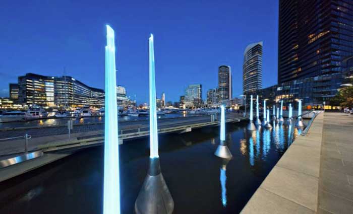 Light Buoys artwork illuminates Yarra's Edge, Docklands