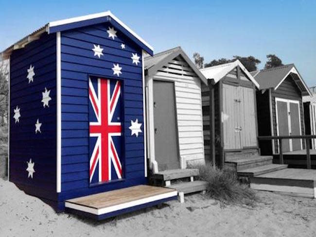 Well-flagged iconic bathing box on Mornington Peninsula for sale