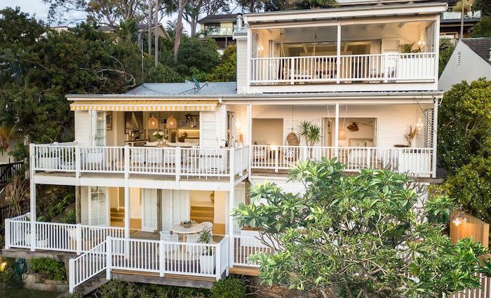 Waterfront Newport trophy home with boathouse listed
