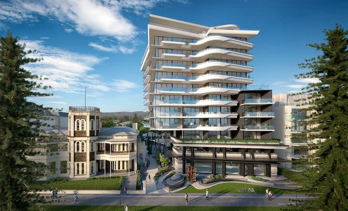 Glenelg South luxury unit in EI8HT building listed for sale 