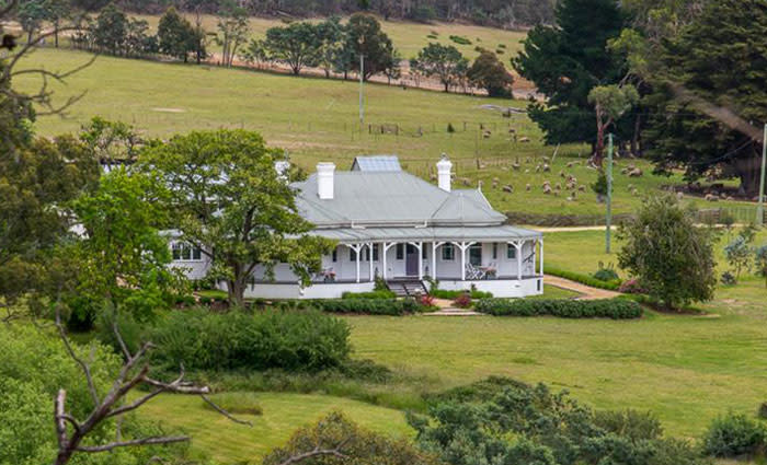 Pressed tin ceilings in every room at Tasmania's 1906 Brightside homestead