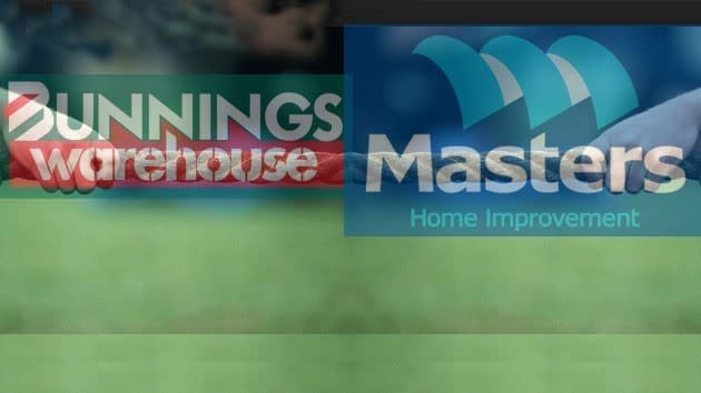 Battle between Masters and Bunnings heats up for home improvement market as Masters sales rocket 37%