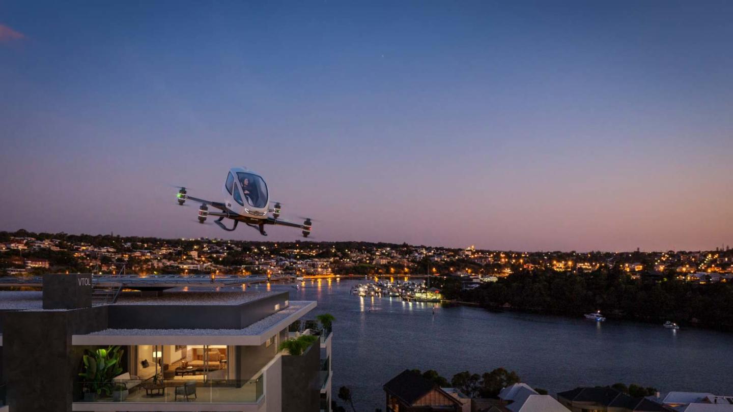 Taskers final stage to host Australia’s first autonomous passenger drone landing station on top of luxury Perth apartments