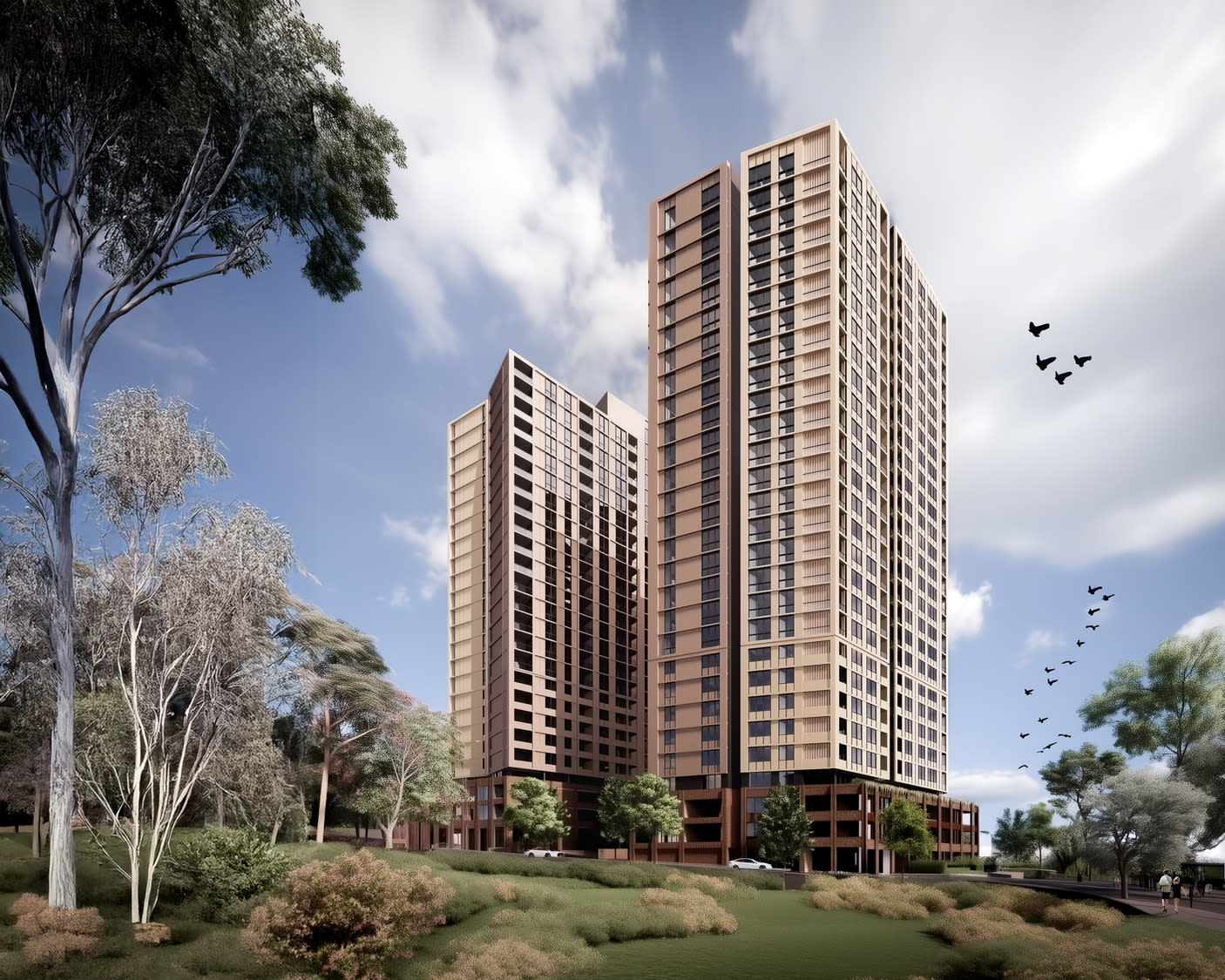 First look: Two-tower plans for hundreds of new homes in Westmead health hub