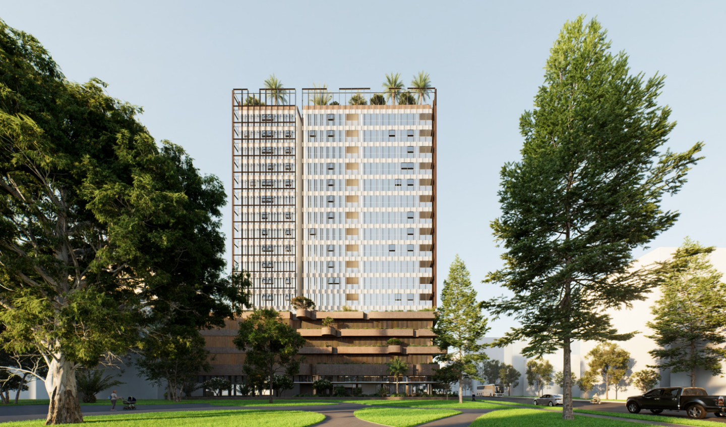 Nine month build slated for new modular tower in Woolloongabba