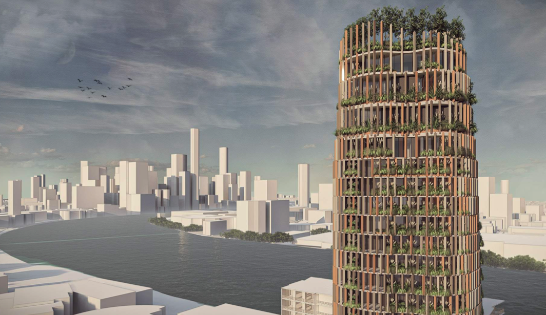 First look: Anthony John Group plot Milton apartment tower inspired by a Paperbark Tree
