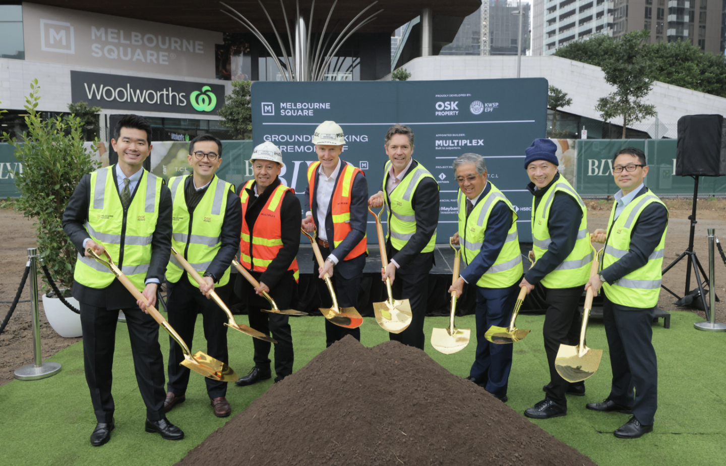 OSK Property and Multiplex break ground at BLVD, Melbourne Square