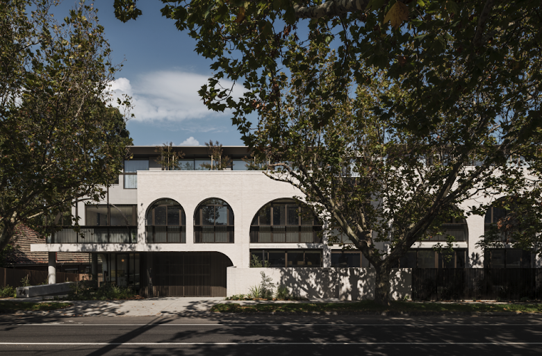 The curved new entry to Brighton: Samuel Property complete Willow apartments