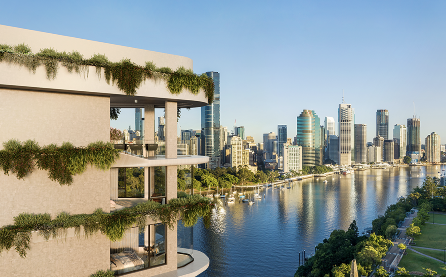 Pikos advance construction at Kangaroo Point apartment development, Skye Residences