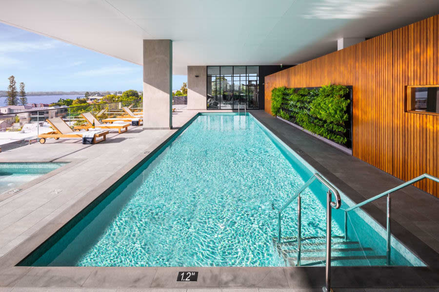 Inside the resort-inspired facilities at Cirque Duet, Perth apartments