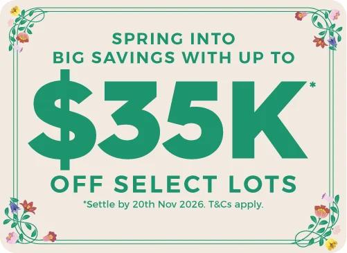 Get up to $35,000* off select lots at Meridian!