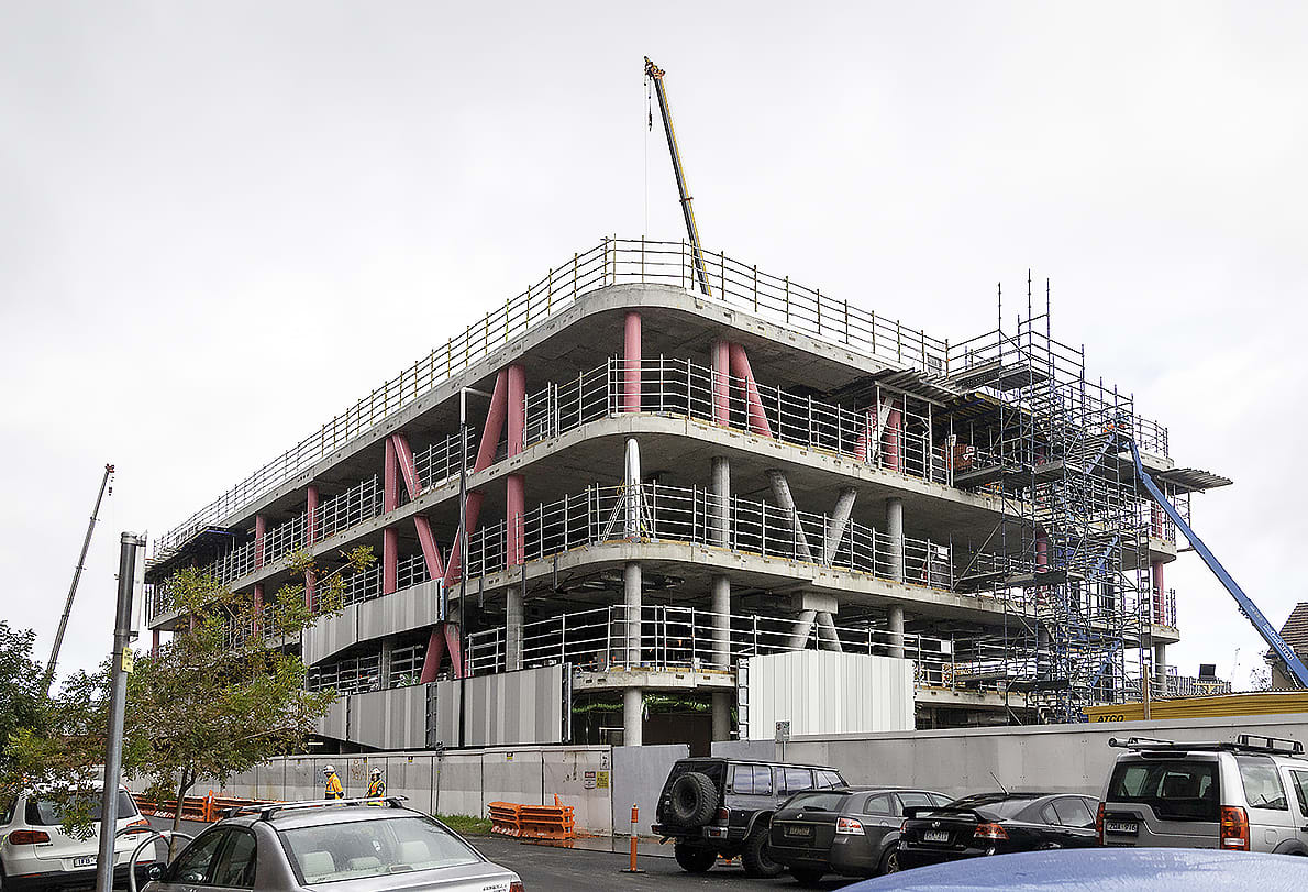 Richmond High School's Academic Building tops out