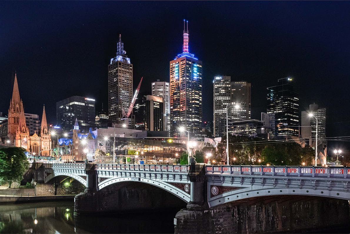 Lighting 101: A Collins Street landmark lights up the Melbourne skyline