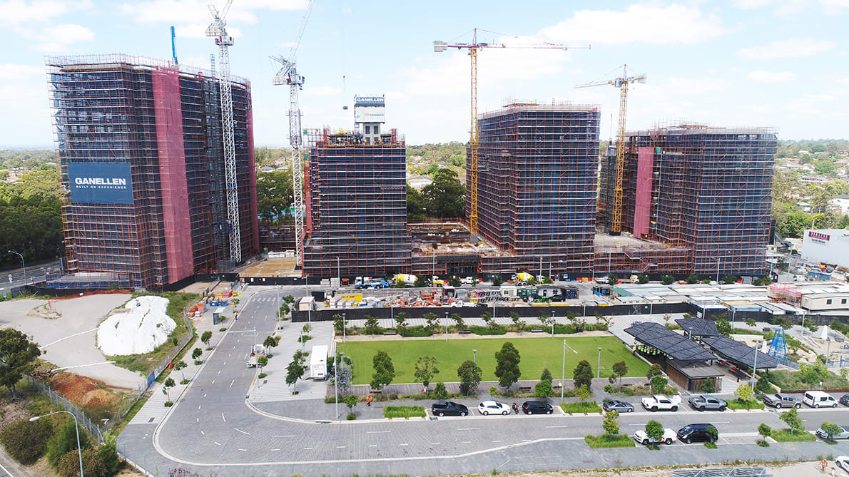 Ganellen tops out Stage 1 of Greenland's Macquarie Park project