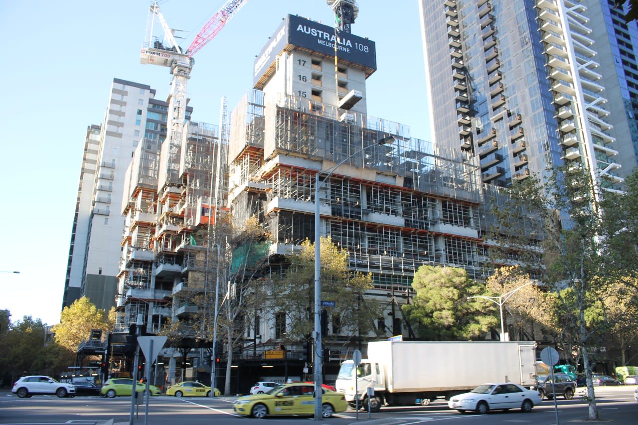 The state of construction in Melbourne - mid May 