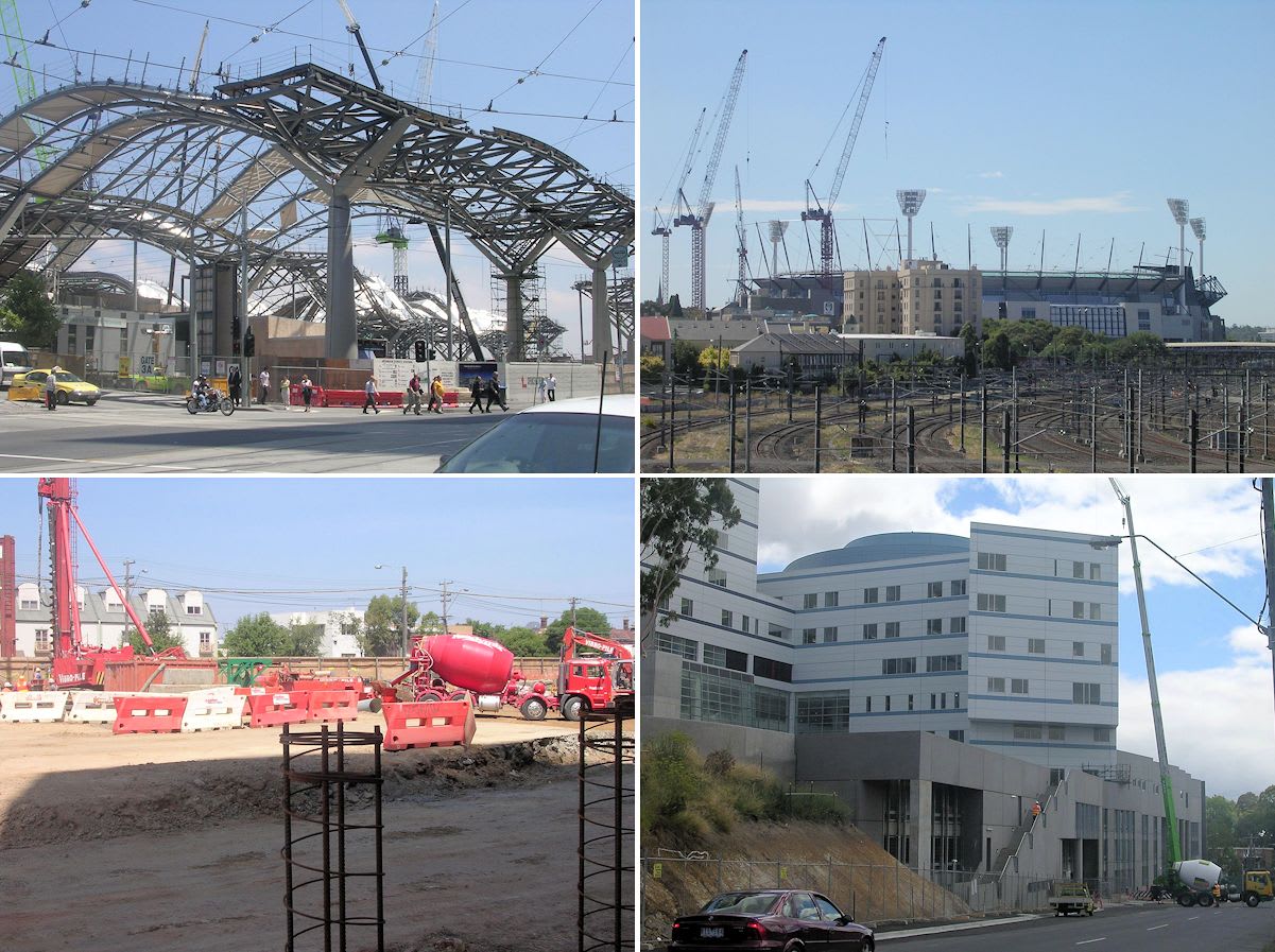 Melbourne under construction in 2005