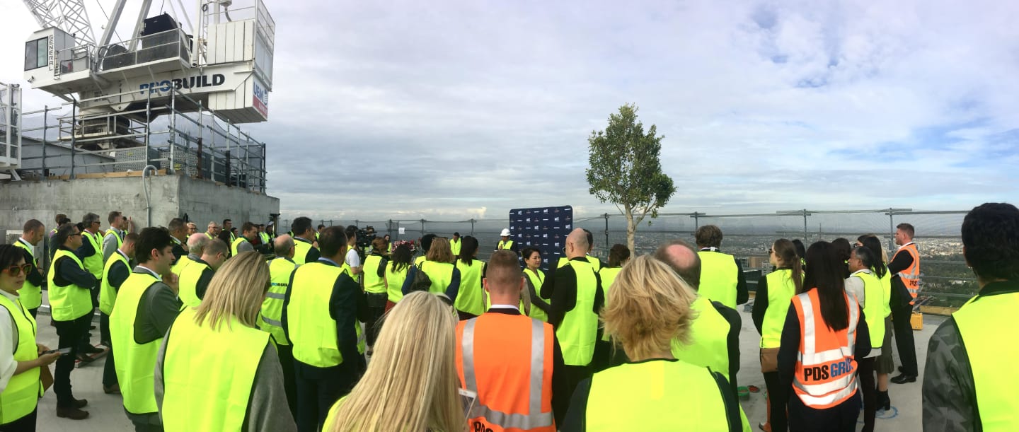 Reaching new heights: Melbourne’s new tallest building ‘Aurora’ tops out