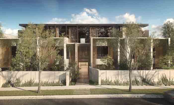 Stephen Jolson-designed apartments on Washington Street, Toorak