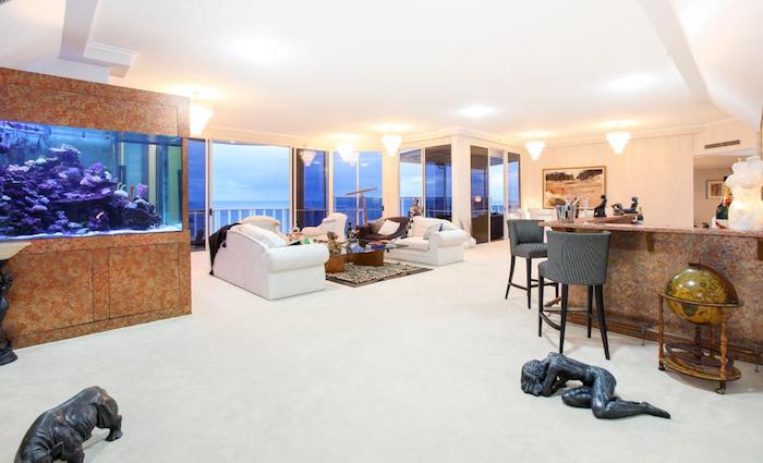 Main Beach beachside penthouse listed with three tonne aquarium