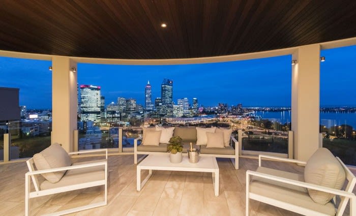 West Perth apartment of the late billionaire businessman Stan Perron listed