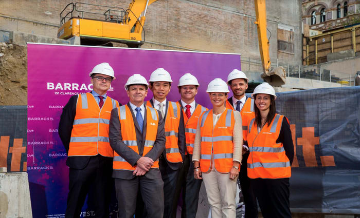 Investa commences concrete pour at 151 Clarence Street 