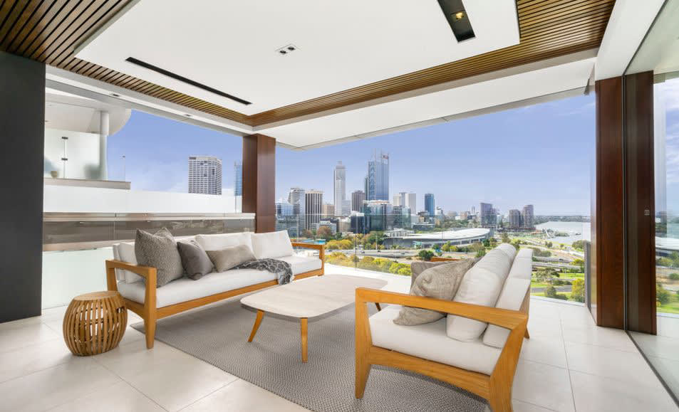 Newly completed Ten Bellevue Terrace in West Perth boasts five sky-high trophy homes