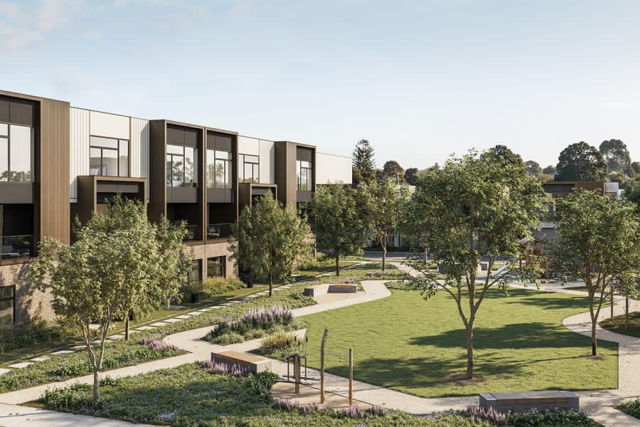 How ASPECT Studios blended nature into the Glen Waverley&#039;s newest townhouse development, Floret