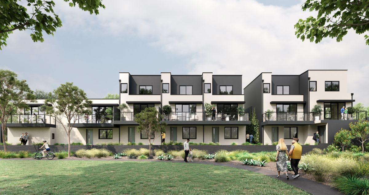 Shenfield Property's Plenteous townhouses swiftly taking shape in Cheltenham