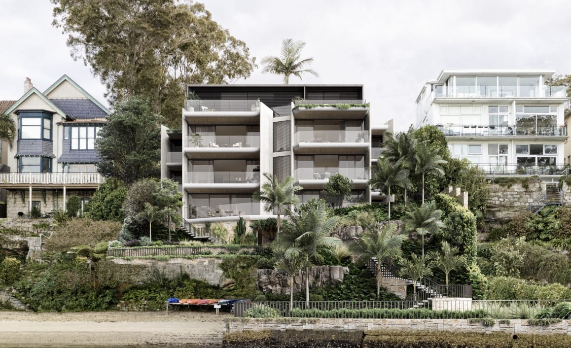 First look: Luxury apartments Palmaria planned above Neutral Bay&#039;s only beach