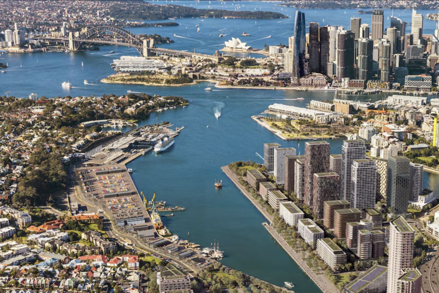 Glebe Island to accomodate 8,500 new homes near new Bays Metro Station