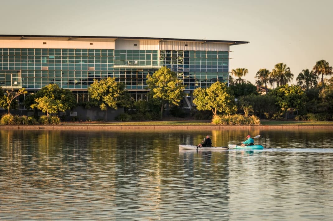 On Lake Kawana and next to Bokarina Beach: St Clair&#039;s ideal waterside location in Birtinya