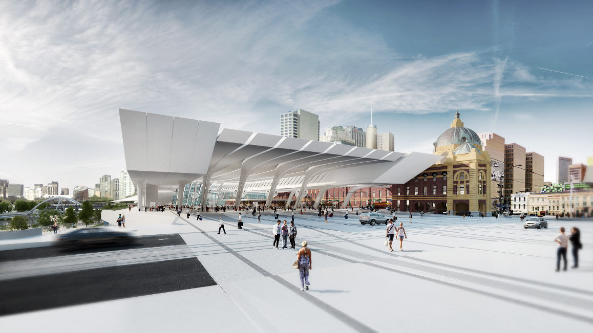 Public Transport + Architecture = Seagull on a hot chip; thoughts on Flinders Street Station competition entries