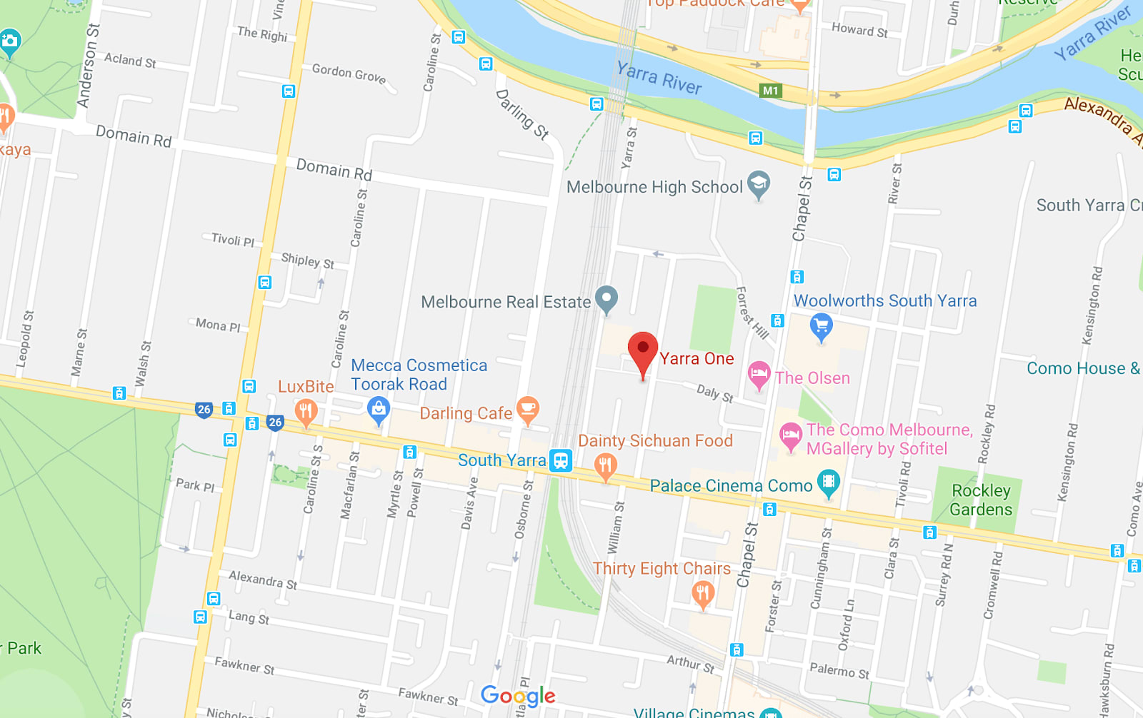 Yarra One location