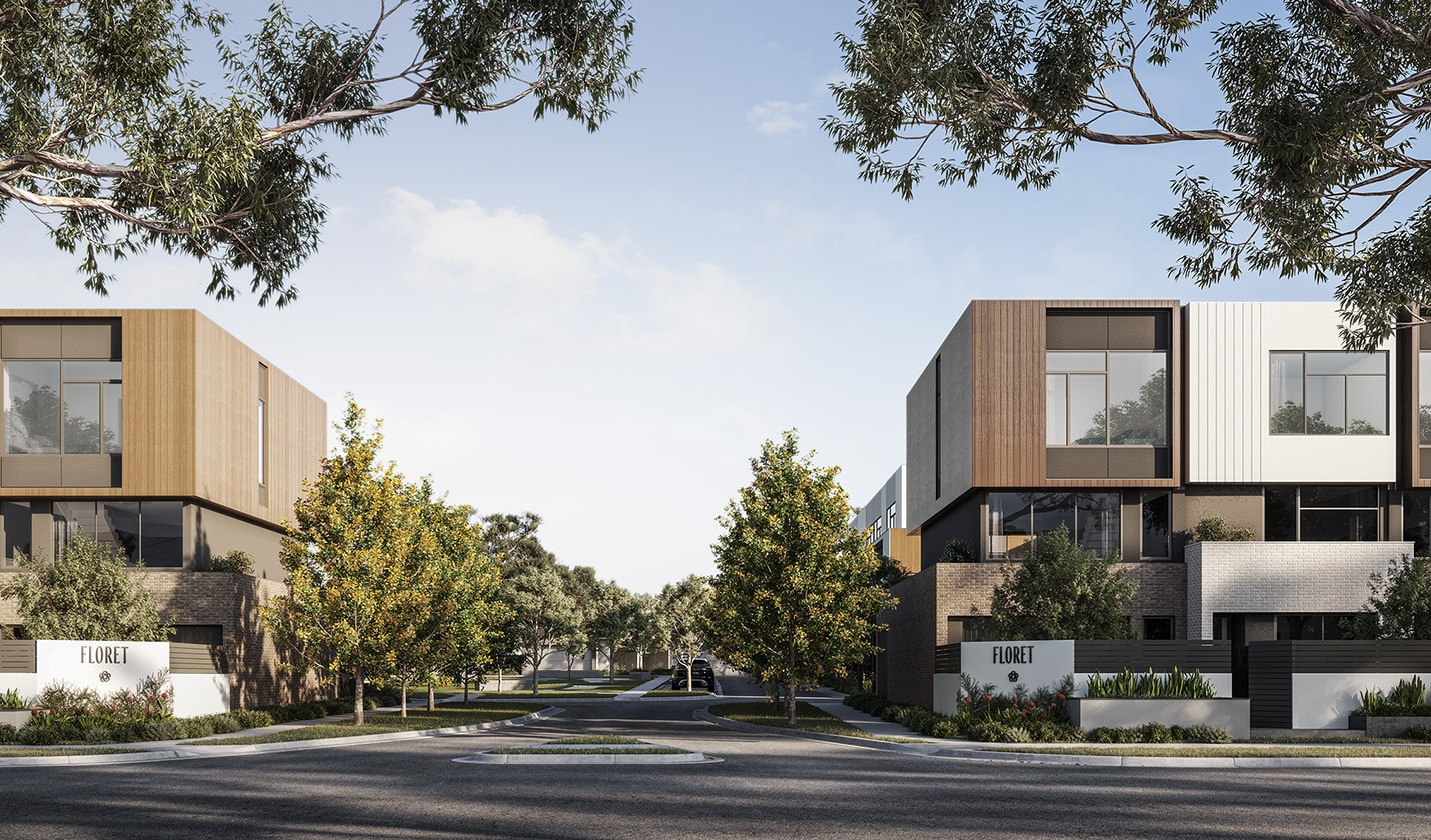 How the new Glen Waverley townhouse development Floret fits into the established suburb