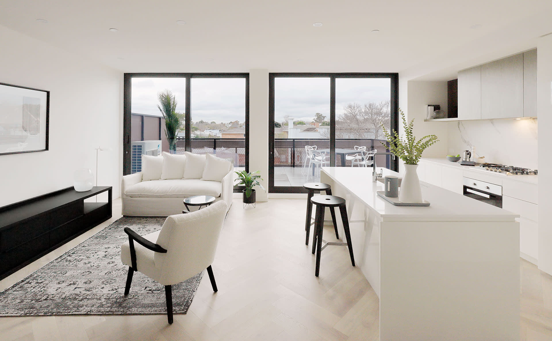 Seven brand-new Melbourne apartments and townhomes within 450m from a train station