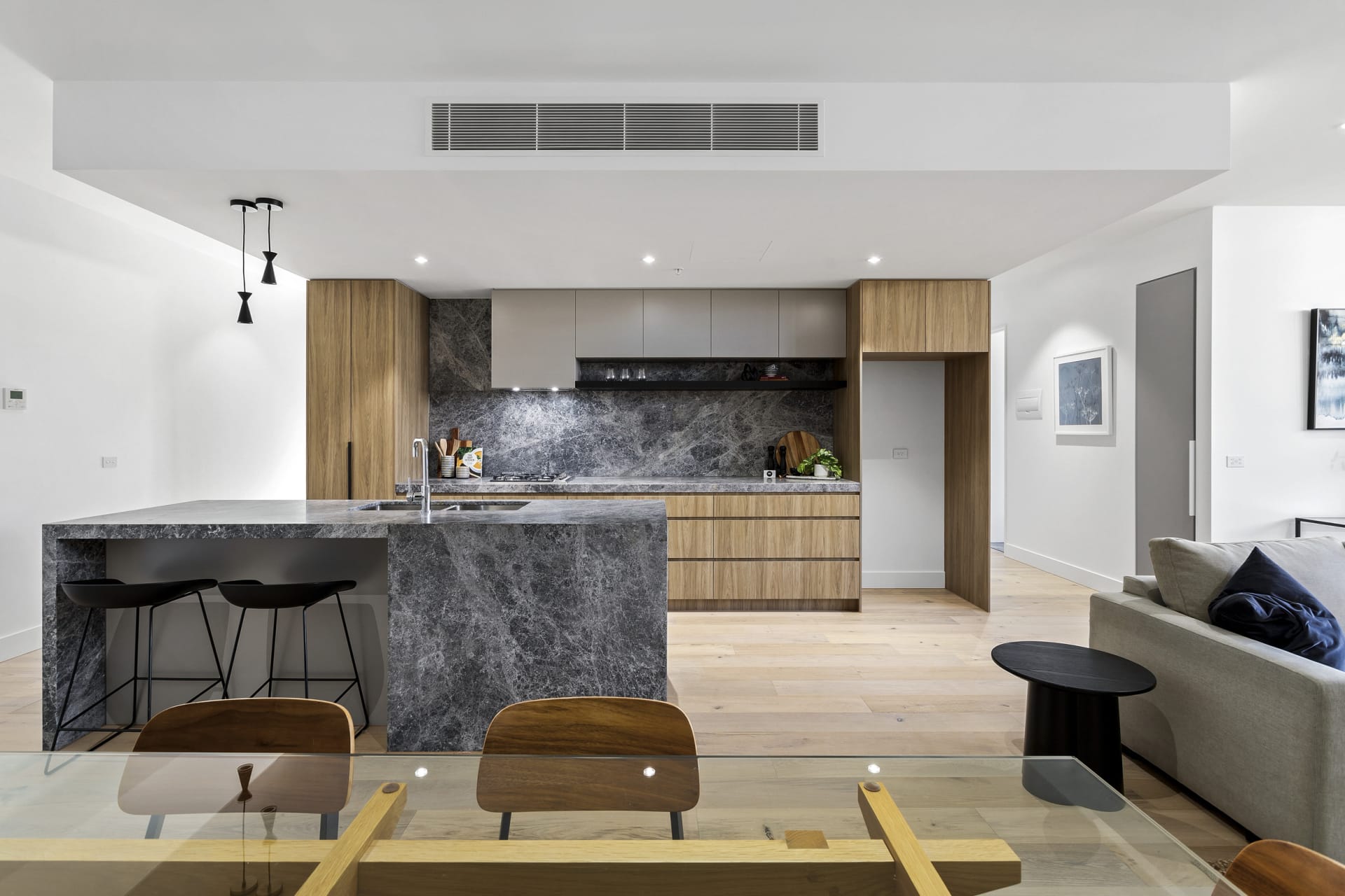 Inside the completed apartments at Brass Edition in Moonee Ponds