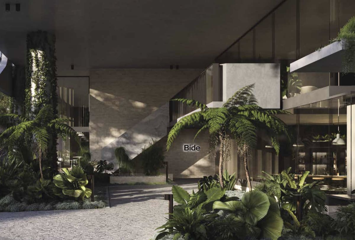 Bide's luxury lobby entrance. Image supplied