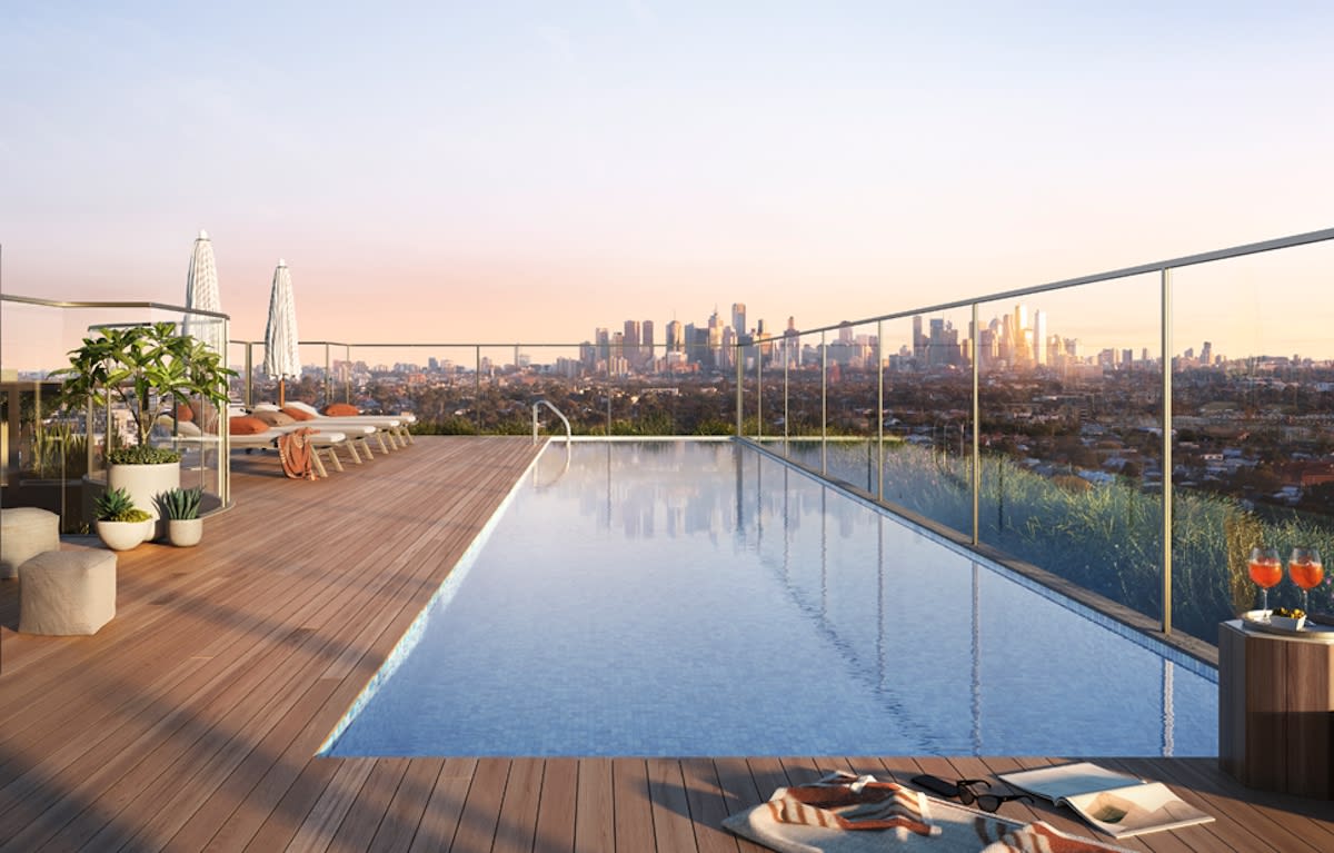 The rooftop pool at Due North. Image supplied