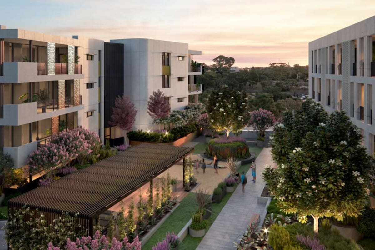 Render of Shenton courtyard. Image supplied