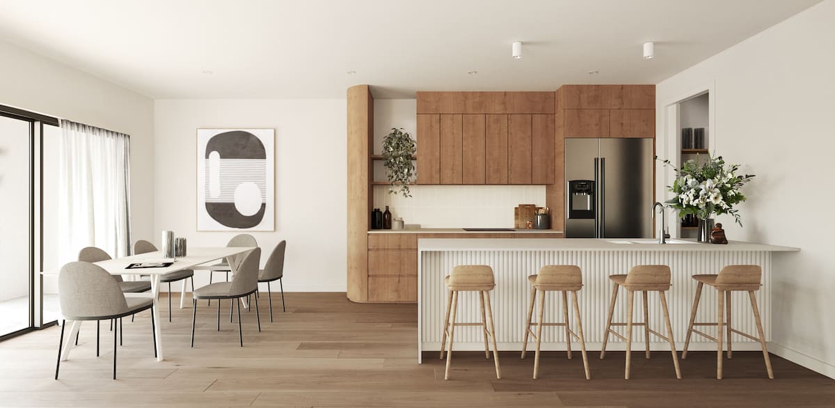 Render inside one of the Fable apartments. 